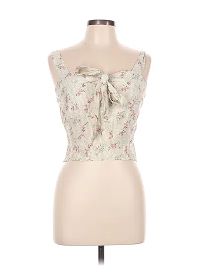 Pre-owned Sienna Sky Sleeveless Blouse In White