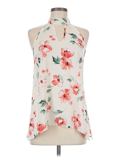 Pre-owned Sienna Sky Sleeveless Blouse In White