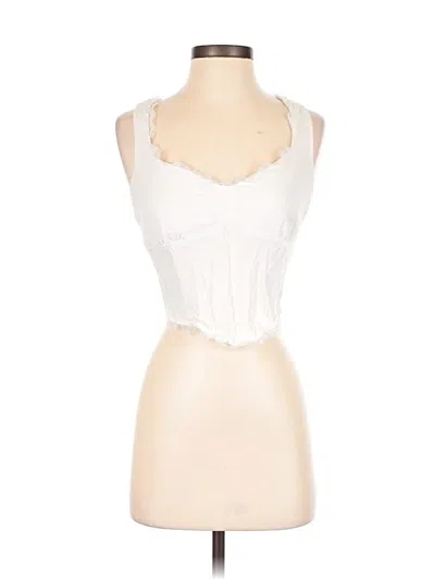 Pre-owned Sienna Sky Sleeveless Blouse In White