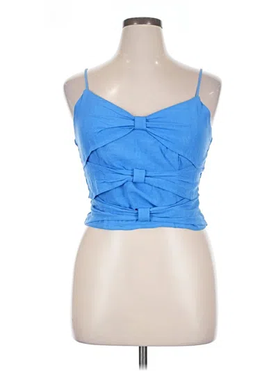 Pre-owned Sienna Sky Sleeveless Top Blue Sweetheart Neckline Tops