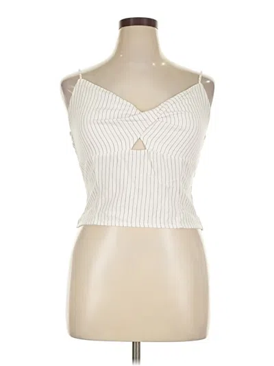 Pre-owned Sienna Sky Sleeveless Top Ivory Halter Neckline Tops