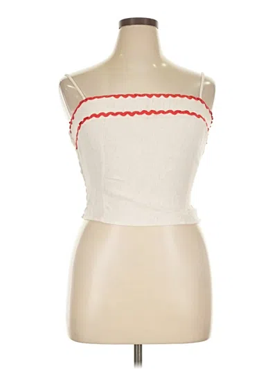 Pre-owned Sienna Sky Sleeveless Top Ivory Strapless Neckline Tops