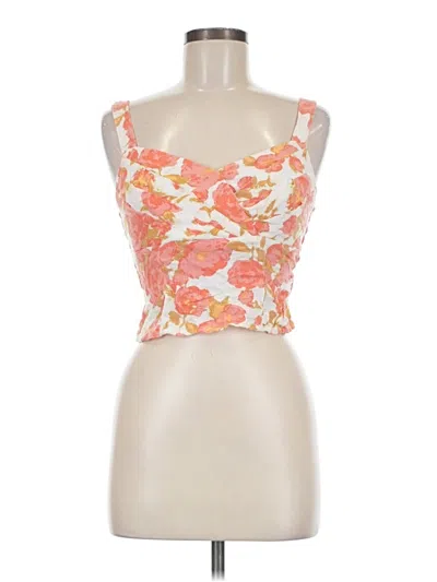 Pre-owned Sienna Sky Sleeveless Top Orange Sweetheart Neckline Tops