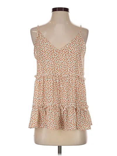 Pre-owned Sienna Sky Sleeveless Top Tan Sweetheart Neckline Tops