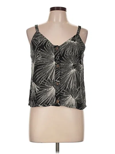Pre-owned Sienna Sky Tank Top Black Plunge Neckline Tops