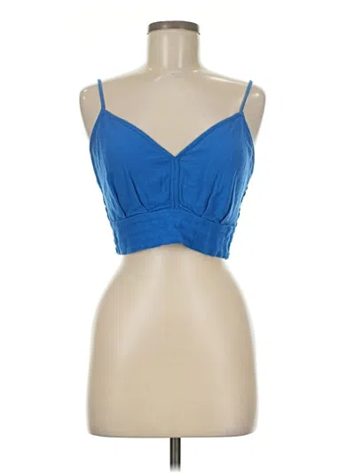 Pre-owned Sienna Sky Tank Top Blue Strapless Neckline Tops