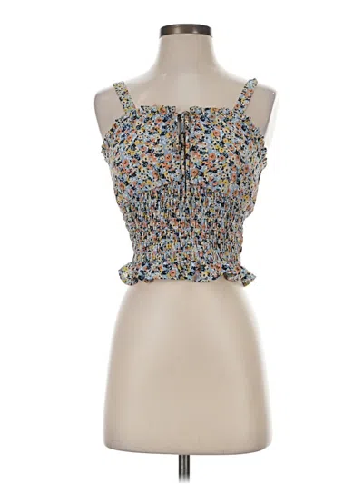 Pre-owned Sienna Sky Tank Top Blue Strapless Neckline Tops