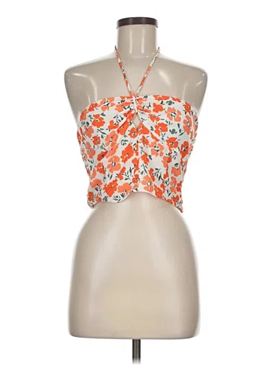 Pre-owned Sienna Sky Tank Top Orange Strapless Neckline Tops