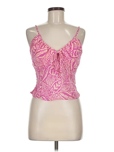 Pre-owned Sienna Sky Tank Top Pink Halter Neckline Tops