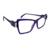 Siens Creature 095 006 Viola Trasparente Glasses In Viola