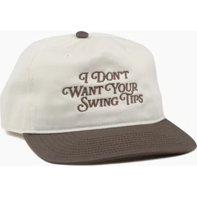 Sierra Madre Golf I Don't Want Your Swing Tips Hat In Brown