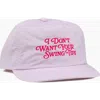 Sierra Madre Golf I Don't Want Your Swing Tips Hat In Purple