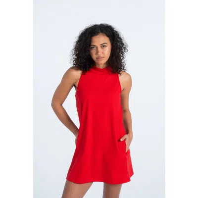 Sierra Madre Golf Ready Swing Dress In Red