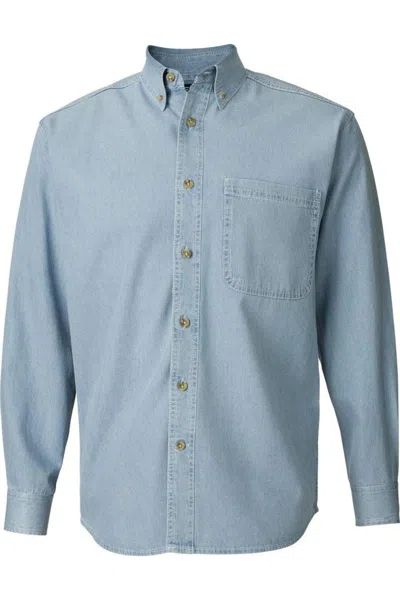 Sierra Pacific Long Sleeve Denim Shirt In Blue