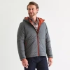 Sierra Pacific . Mens Hooded Water Resistant Midweight Puffer Jacket In Gray