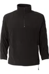 Sierra Pacific Unisex Microfleece Quarter-zip Pullover In Black