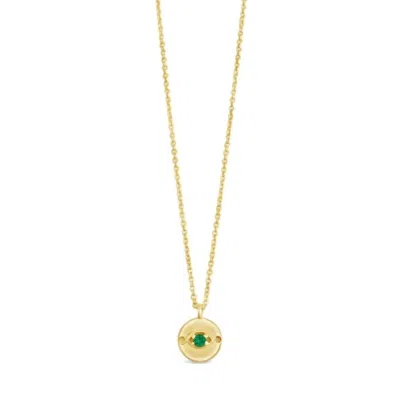 Sierra Winter Jewelry Women's Evil Eye Necklace In Emerald In Gold