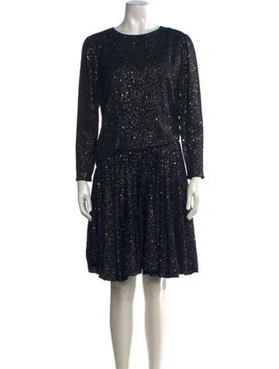 Pre-owned Sies Marjan Acetate Knee-length Dress In Black