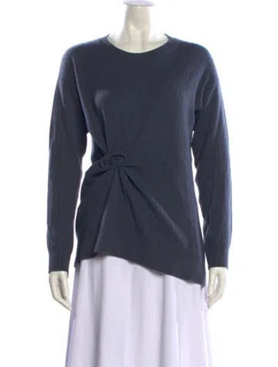 Pre-owned Sies Marjan Cashmere Scoop Neck Sweater In Blue