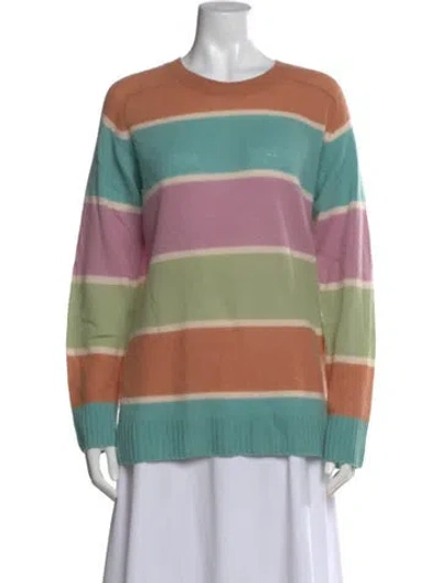 Pre-owned Sies Marjan Cashmere Striped Sweater In Blue