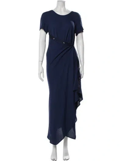 Pre-owned Sies Marjan Crew Neck Long Dress In Blue