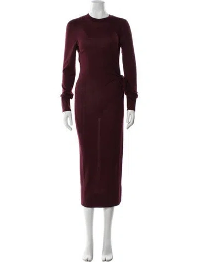Pre-owned Sies Marjan Crew Neck Long Dress In Burgundy
