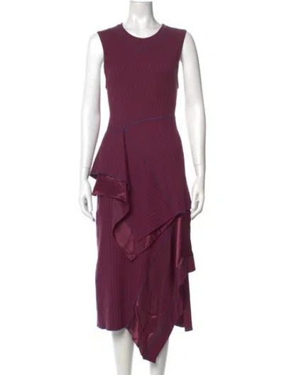 Pre-owned Sies Marjan Crew Neck Long Dress In Burgundy