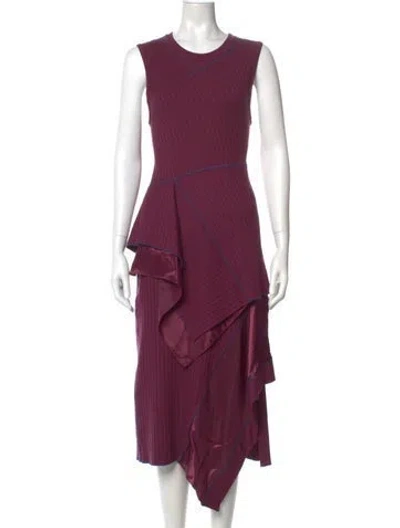 Pre-owned Sies Marjan Crew Neck Long Dress In Burgundy