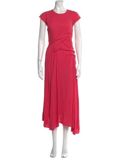 Pre-owned Sies Marjan Crew Neck Long Dress In Pink