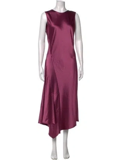 Pre-owned Sies Marjan Crew Neck Long Dress In Purple