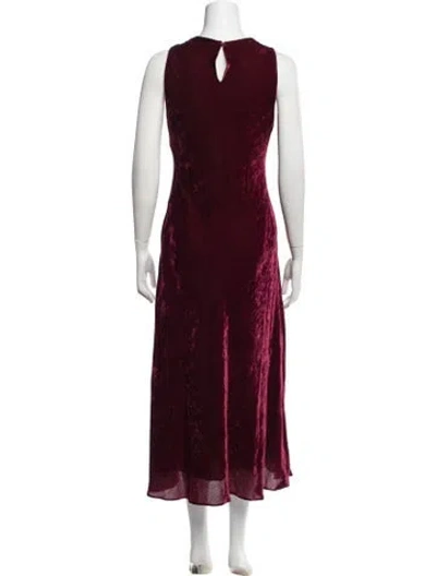 Pre-owned Sies Marjan Crew Neck Long Dress In Red