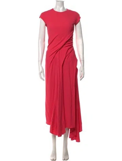 Pre-owned Sies Marjan Crew Neck Long Dress In Red