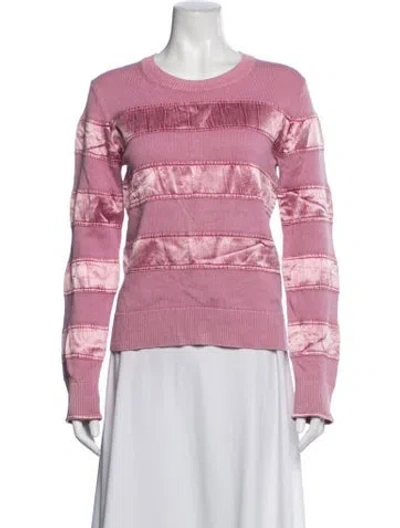 Pre-owned Sies Marjan Crew Neck Long Sleeve Top In Pink