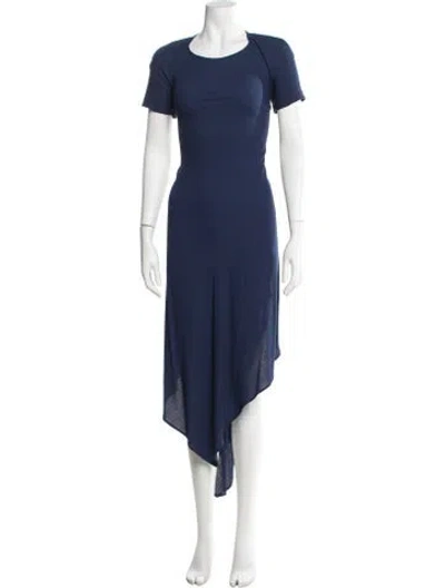 Pre-owned Sies Marjan Crew Neck Midi Length Dress In Blue