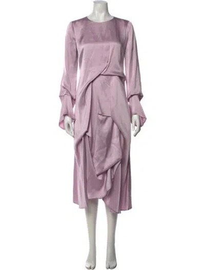 Pre-owned Sies Marjan Crew Neck Midi Length Dress In Purple