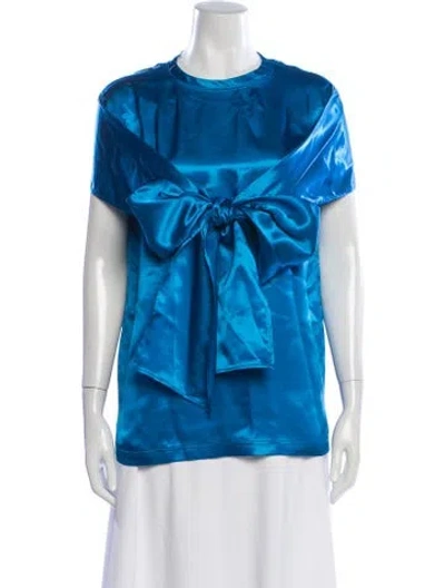 Pre-owned Sies Marjan Crew Neck Short Sleeve Top In Blue