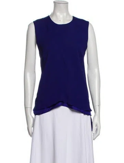 Pre-owned Sies Marjan Crew Neck Sleeveless Top In Blue