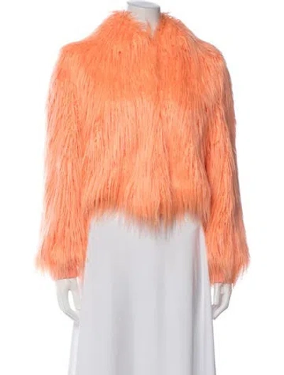 Pre-owned Sies Marjan Faux Fur Faux Fur Jacket In Orange