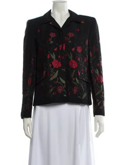 Pre-owned Sies Marjan Floral Print Jacket In Blue