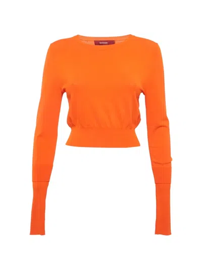Pre-owned Sies Marjan Gwin Cropped Sweater In Orange