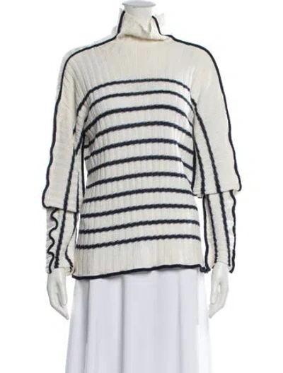 Pre-owned Sies Marjan Linen Striped Sweater In Neutrals