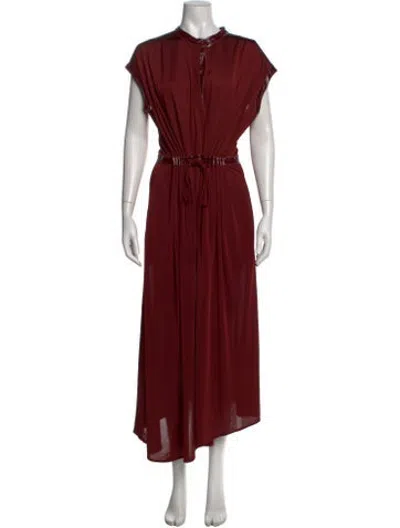 Pre-owned Sies Marjan Long Dress In Red
