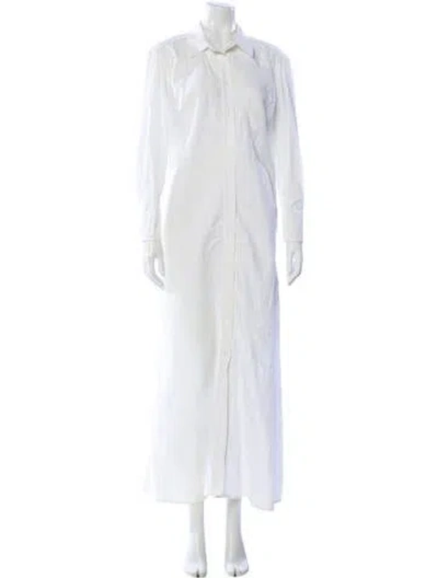 Pre-owned Sies Marjan Long Dress In White