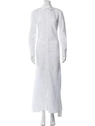 Pre-owned Sies Marjan Long Dress In White