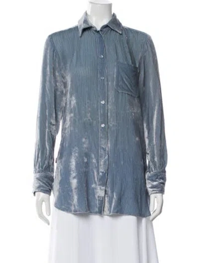 Pre-owned Sies Marjan Long Sleeve Top In Blue