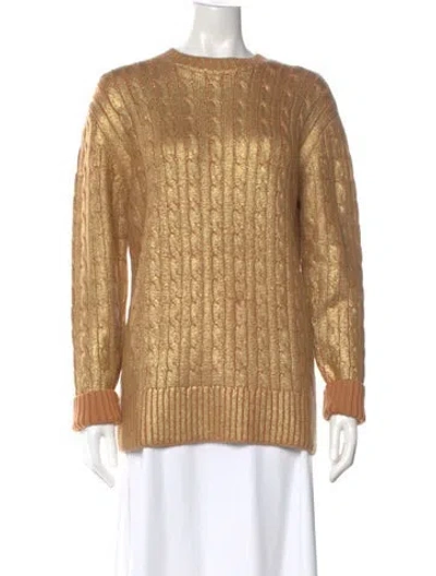 Pre-owned Sies Marjan Merino Wool Crew Neck Sweater In Orange