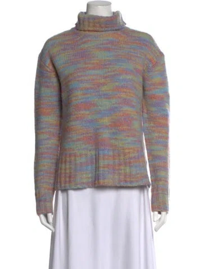 Pre-owned Sies Marjan Merino Wool Striped Sweater In Blue