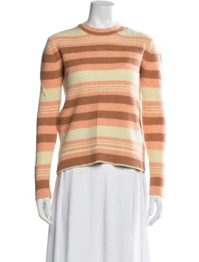 Pre-owned Sies Marjan Merino Wool Striped Sweater In Pink