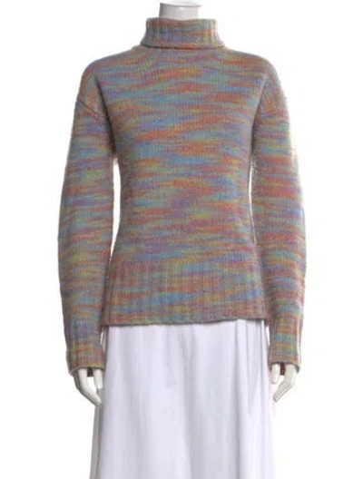 Pre-owned Sies Marjan Merino Wool Striped Sweater In Purple