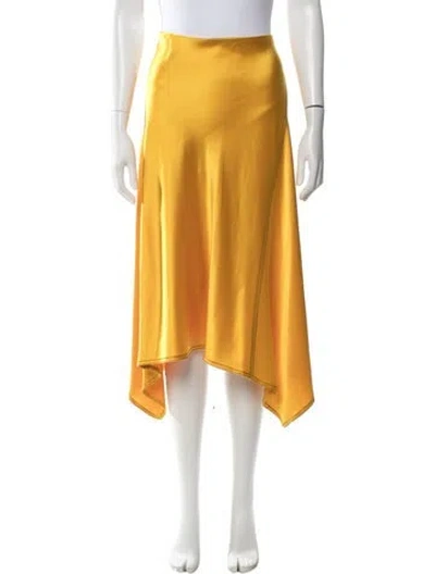 Pre-owned Sies Marjan Midi Length Skirt In Gold/yellow